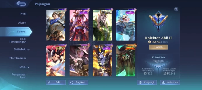 #ML.1065 Instant Delivery lvl 48 Hero 94 skin 145 android+ios+PC guaranteed+reliable+friendly 
