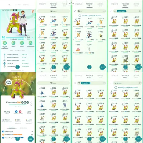 ACm966 -Level 40 | 2.4M dust | x125 shiny x8 100IV | CP3000+ 5 CP2000+ 58 | x100 kommo-o (x90 shiny x1 SHUNDO) | SHUNDO 3741CP 3 moves Kommo-0