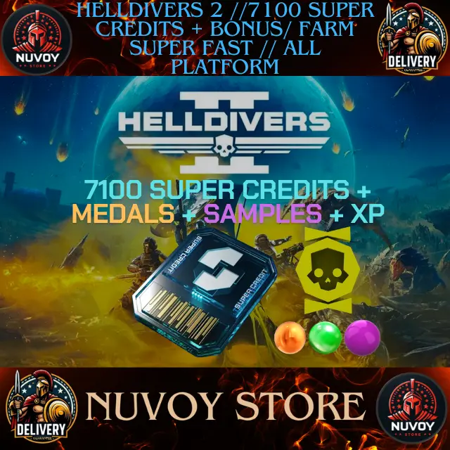 Farm in your account // No Login Required // 7100 SUPER CREDITS + BONUS + Free 300 Samples + Free 250 Medals + Free XP // all Platform //
