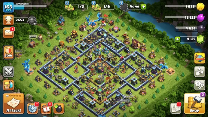 TH14| LVL163| Heroes(K70 Q66 M44 W43 R9) |25BM | 241War Stars| 4Skins | C141