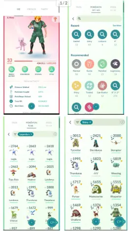 C47 | level 33 | 1 Shiny Legendary | 18 legendary] 12 Hundo |4 Mythical|Rare Galar Zapdos|Rare Cosmeom|43 Shiny|400 Pokemon Bag|550 Item bag