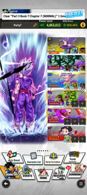 UL Gohan Beast+ 16 Legends Limited+ Sp Goku mini Full+ Equip Godly - ANDROID-IOS-BANDAI (869)