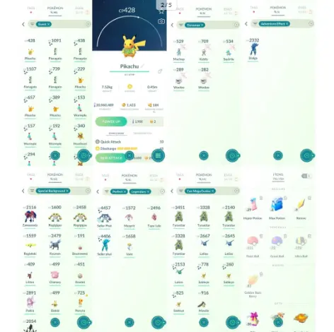  LEVEL 48 | 998 POKEMON|284 LEGENDARY|370 SHINY|20M STARDUST|246 PERFECT|16 SHINY LEGENDARY|48 EVENT|SHINY MESPRIT ‎REGIGIGAS UXIE TAPU FINI CRE