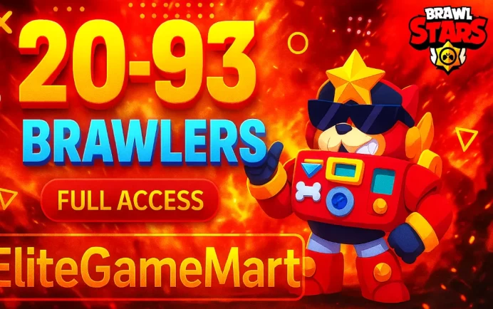 ■ 1+ LEGENDARY ■ 20 - 83 BRAWLER ■ 2.000 - 5.000 CUPS ■ NATIVE MAIL ■ LEGENDARY BRAWLERS ■ GEMS ■ EXCLUSIVE SKINS ■