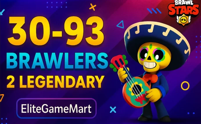 ■ 2+ LEGENDARY ■ 34 BRAWLER ■ 3862 CUPS ■ NATIVE MAIL ■ LEGENDARY BRAWLERS ■ GEMS ■ EXCLUSIVE SKINS ■