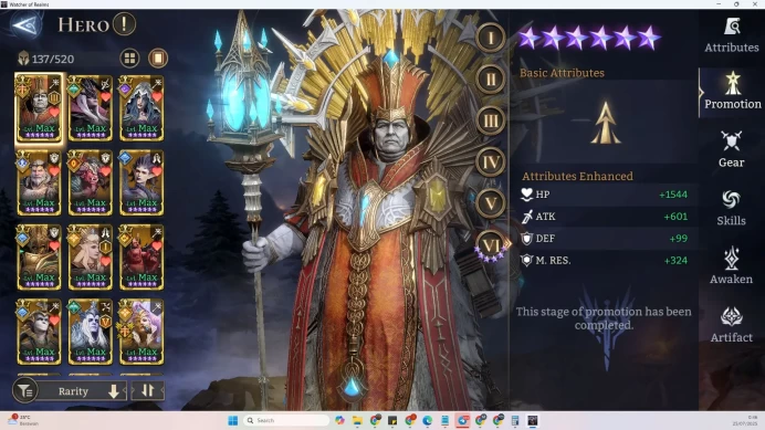 60x|Pwr6.4M|10Lord All P6(PraetusA3,Ingrid,Aracha etc)71Legend All P6|58K Diamond,217Crystal summon,10Legnd summon(WOR893)