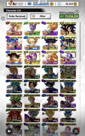 Android//21000crystals/14star new goku ul // 14star ul frieza new// 12 LF