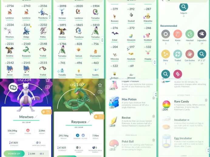 lvl25,have 19 Legendary,Mewtwo  Dialga Palkia Yveltal Giratina Xerneas etc,some nice pokemons  N8829