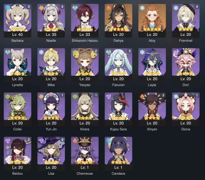 | 3in1 | GENSHIN IMPACT | 55 AR | 46 CHARACTERS | 11 LEGENDARY | 1 LEG.WEAPON | 2 CONSTELLATION | FULL ACCESS | 2 GIFTS