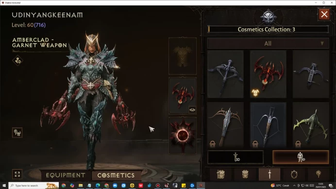 SEA - anu|can move server|Lv 60(716)Demon Hunter 36K CR|Reso 720|Inferno 2 Paragon|4 Cosmetics|Esessence Lvl 4 MAX|Check SS(DI822)