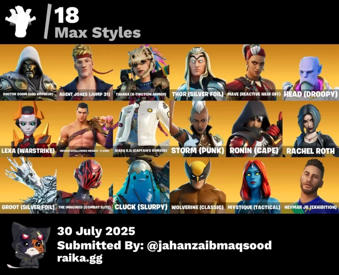 [PC/PSN/XBOX] 45Skins* Rebirth Raven*|1500Vbucks,Mave,Lexa,Tarana,Cluck,Neymar JR,Thor,Mandalorian,Shanta,Lara Croft,Verve,Sunny| Full Access