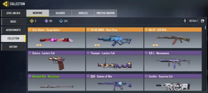 Level 151 / 3 legend guns / 80 epic guns / 30 characters / Changable email / single save / cod 4