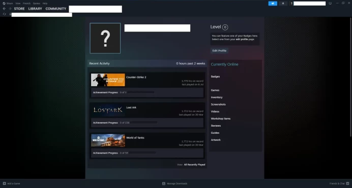 [ID:92874][NONPRIME][VERY RARE][1K HOURS+][COMMENDATIONS 3x250] UN (UNRANKED || 0 MM || 1775 HOURS)
