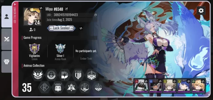 Global-S9|Starter 7 SSR(Xiada, Heinrich, Mia, Lilith, Nahor etc)+21SR Animus |Female MC|Log XD|Check SS(ER838)
