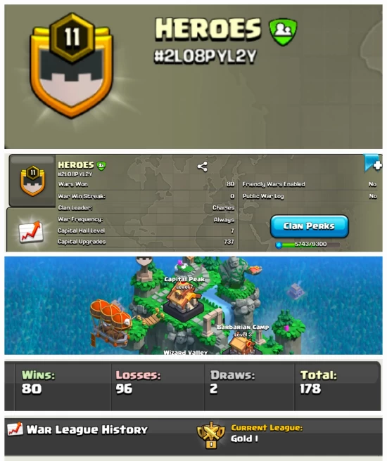 HEROES !! LEVEL 11.7 !! WIN 80 LOSS 96 !! CAPITAL PEAK 7 !! GOLD 1 !! PERFECT NAME !! AFFORDABLE !! FAST DELIVERY
