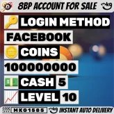 100M coins  Fb login  100 million Coins ( 100M )  Level 10 +  5 + Cash   ANDROID/PC/IOS ! MKG1585
