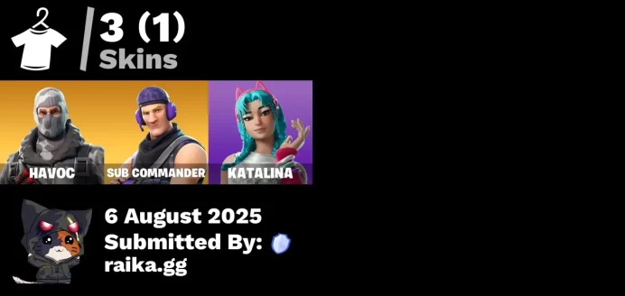 [PC/PSN/XBOX] 3 skins | Havoc | Sub Commander | Instigator | Katalina | Backup Plan | Gwenpool's Katanas | Katalina's Kit Bag