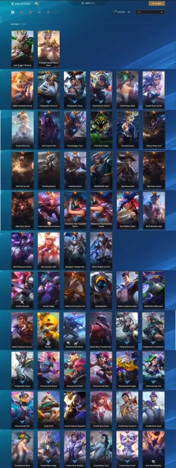 Level 37 / Europe and Asia /GOLD/ 159 Skins/ 2 Mythic /97 Champion