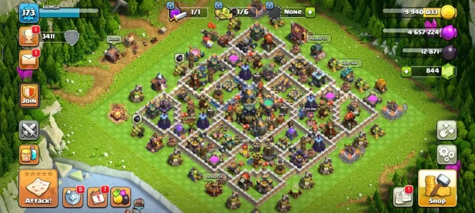 Town hall 17 LV 173, cheap price,C3695