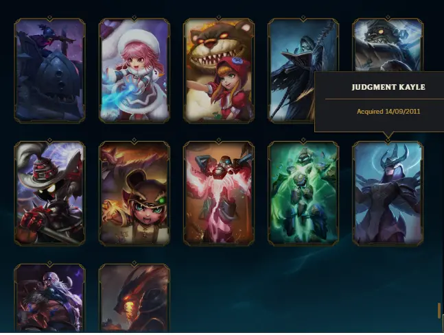 NA/160 SKIN/PRESTIGE MYTHMAKER SIVIR/JUDGEMENT KAYLE/2012 HARROWING ICONS/FULL ACCESS/
