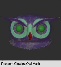 Fasnacht Glowing Owl Mask