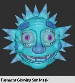 Fasnacht Glowing Sun Mask