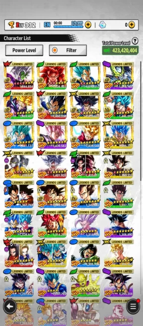 D674-Vip Account-11 ULTRA(New Frieza+Goku Uis+Frieza Golden+Gohan+Beast Gohan+Broly+Rose+Janemba)+64 Legends+Vip Equipment+Good Team+Good Zenkai