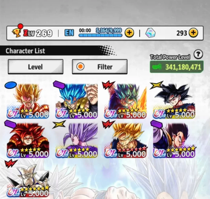 D633-IOS+Android-Nice Account-10 UL(Goku Uis+Beast Gohan+SS4 Gogeta+Vegito+Gogeta+Super Gogeta)+Good Equipment+47 Legend+Team Fusion+Team Future