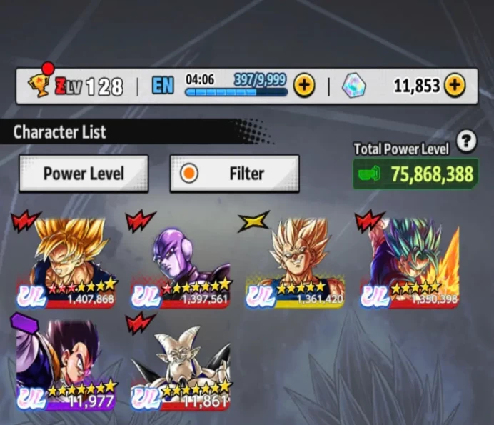 D635-Android-11.800 CC+6 UL(Majin Vegeta+Vegito+Hit)+31 Legends Limited+Good Equipment+New Goku Uis+God Vegeta+God Vegito Zenkai+God Goku Zenkai