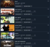 AP330 //ACCOUNT WITH 1000+ HOURS IN 10 DIFFERENT GAMES  +2 PAID GAMES