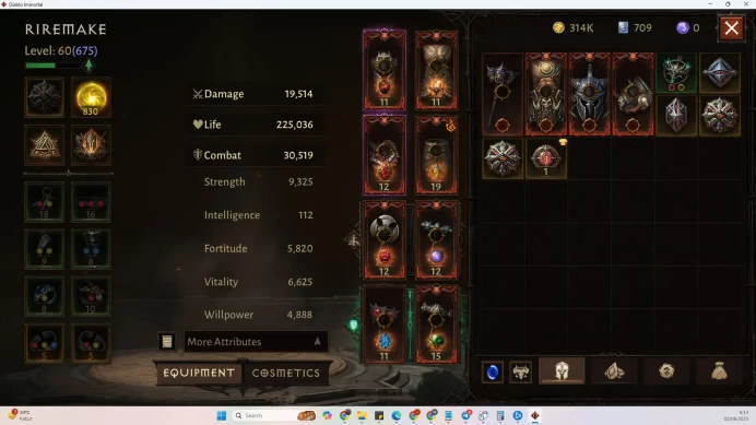 SEA-agronix|can't move server|Lv 60,675 Barbarian|30K CR|Reso 830|Hell 3 Paragon,Hellquary 21|Esessence Lvl 2 26/30(DI834)