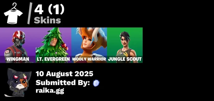 [PC/PSN/XBOX] 4 skins | Wingman | Lt. Evergreen | Wooly Warrior | Jungle Scout | Spectra Protector | Nemesis Box | Gold Token | Lil' Kev