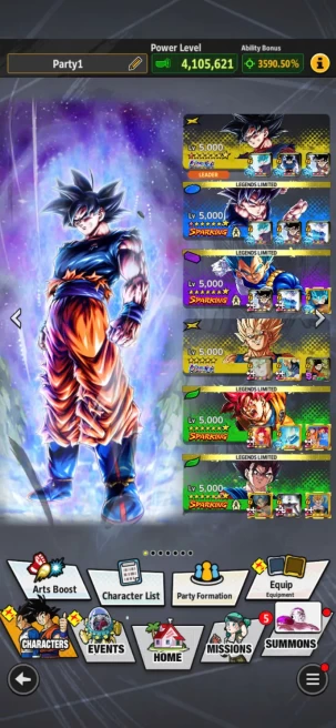 D642-Android-3 UL(Goku Uis+Majin Vegeta)+34 Legends+7.000 CC+Vip Equipment+Good Team+Goku Uis+SS3 Goku Zenkai+Broly+Zamasu+Gotenks+SS Goku