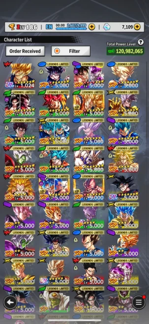 D642-Android-3 UL(Goku Uis+Majin Vegeta)+34 Legends+7.000 CC+Vip Equipment+Good Team+Goku Uis+SS3 Goku Zenkai+Broly+Zamasu+Gotenks+SS Goku