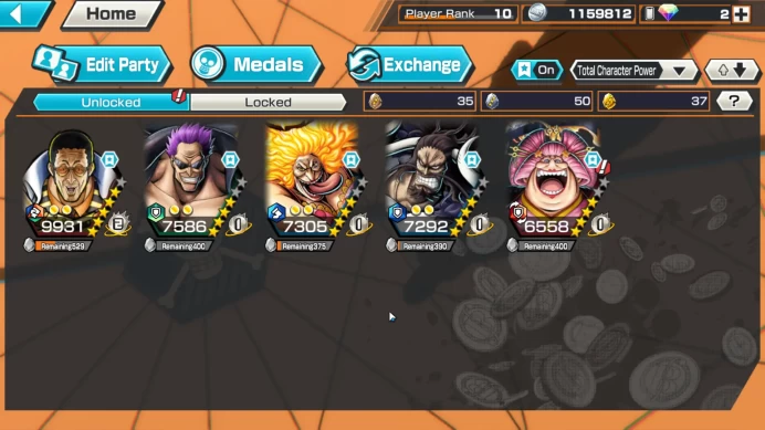 Global| 5 Meta Extreme (Kizaru,Zepyr,Bigmom Transform,Kaido,Bigmom Olin)|Rank 10|Log Bandai|Check SS (OPBR780)