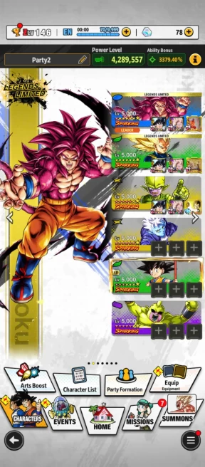D646-IOS+Android-4 UL(New UL SS Goku+Vegeta+Shenron)+Nice Team Daima+Good Equipment+SS4 Goku Red Star+SS3 Vegeta+Meta Account