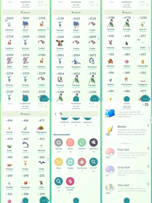 lvl25,have 26 Legendary,Shiny Mewtwo Giratina Yveltal Palkia etc,many nice pokemons  N8835