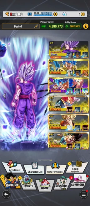 D654-IOS+Android-3 UL(New SS Goku+Beast Gohan Full Red Star)+30 Legends+Vip Equipment+Good Team+God Gogeta Zenkai+Goku GT+Frieza Power