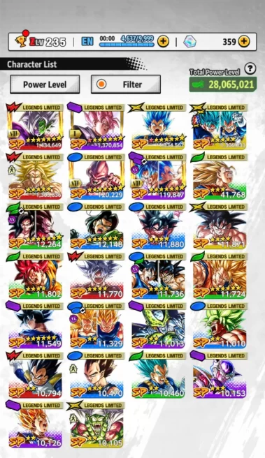 D655-IOS+Android-UL Hit Full Red Star+26 Legends Limited+Good Equipment+Zamasu Zenkai+Rose Zenkai+Broly+Vegeta+Goku and Vegeta+Android 17