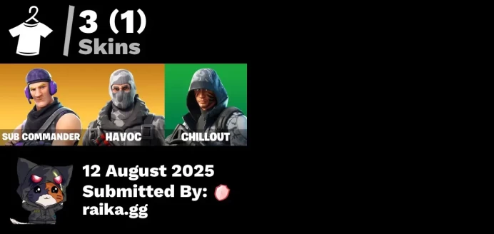 [PC/PSN/XBOX] 3 skins | Sub Commander | Havoc | Instigator | Astroworld Cyclone | Astro Jack | Chillout | Arroyo Pack | Backup Plan