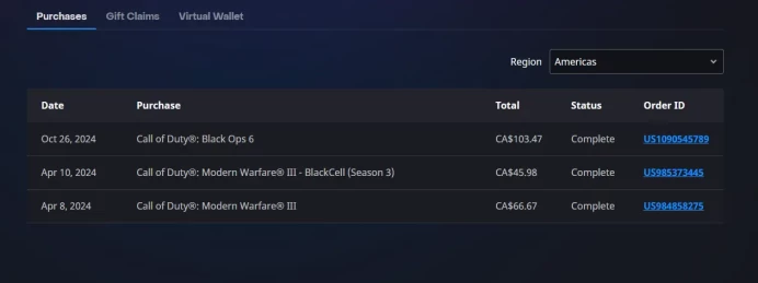 Call of Duty Black Ops 6  / Modern Warfare  III   / see the picture / Please Read Description / bepbc