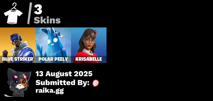 [PC/PSN/XBOX] 3 skins | Blue Striker | Blue Shift | Square Up | Blue Viper | Polar Peely | Krisabelle | Ancestral Bloom | The Bestiary Chest