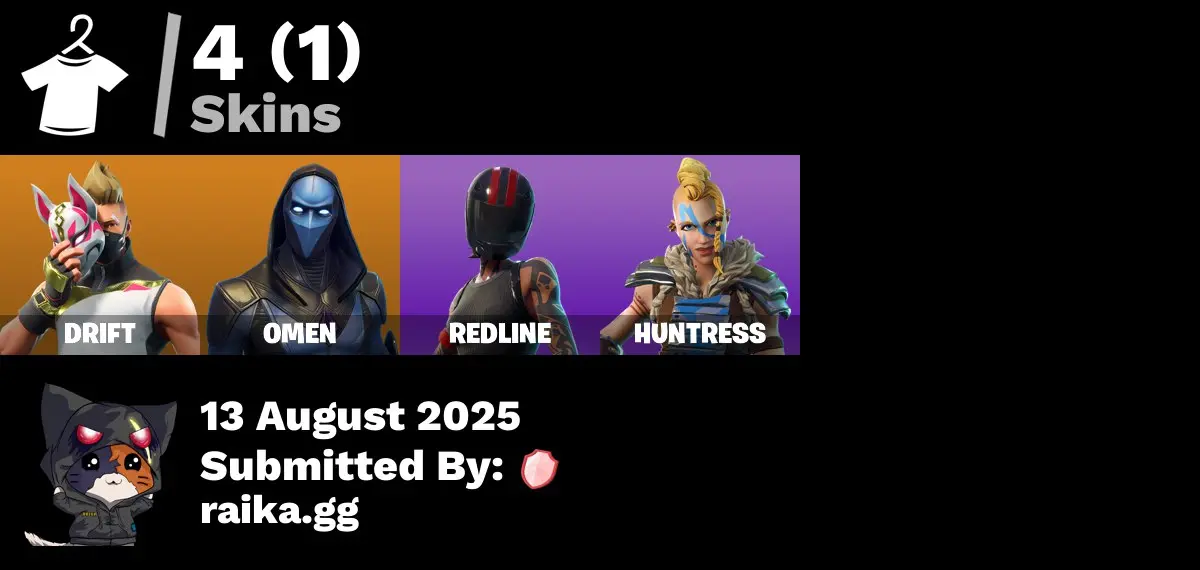 [PC/PSN] 4 skins | Rust Bucket | Mako | Battle Bus | Drift | Omen ...