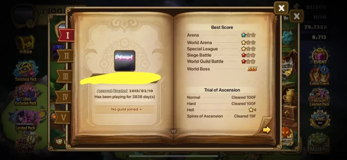 P1/C1/C1-87 Nat5+3LD [LARS-WOLYUNG-WEDJAT]-215 Swift-186 Vio-188 Desp Runed+Dungeons are Fast-lots of ld4s-Amazing Legend Runes+Full Access