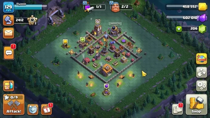 TH14 - BH 6 Lvl 129 |Thropy 3566| HH 8 |BK44-AQ62-MP40-GW31-RC17|Free CN OFF|Protect Off|Take Mail|Check SS (COC1108)