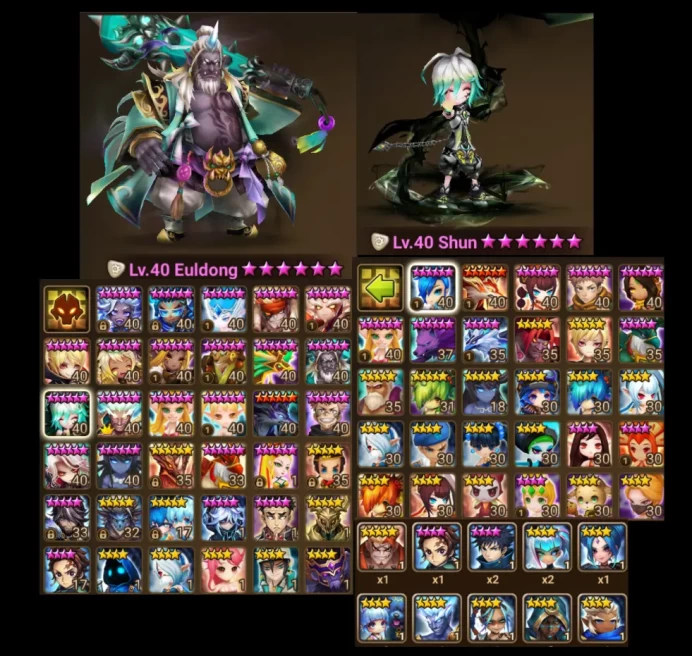 Global - 2 LD5 - Euldong ( Light Dokkaebi Lord ) + Shun ( Light Shadowcaster ) + 13 Nat5 + Abyss H Giant + Savannah + Miles + Solvark +R