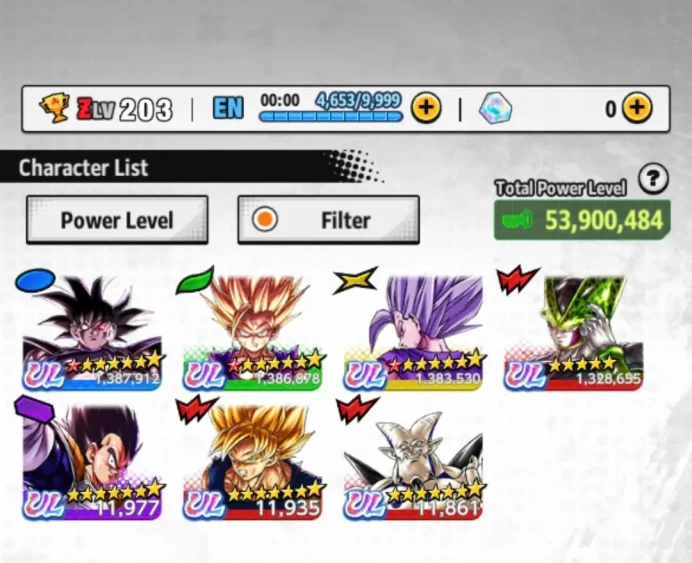 D680-IOS+Android-7 UL(SS2 Gohan+Cell+Beast Gohan+Turles+Vegeta)+25 Legends+Good Equipment+Gammar Red Star+Broly Zenkai+Goku&Vegeta+Namek Goku