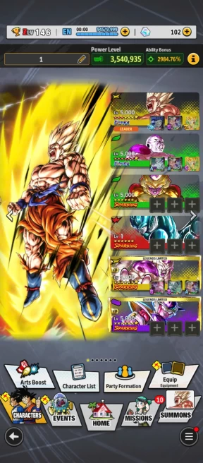 D681-IOS+Android-Meta Account-2 New UL(SS Goku 10 Red Star+Frieza 13 Red Star)+21 Legends+Equipment+Team Frieza+Goku&Bardock+Nappa+Namek Goku