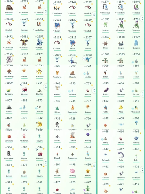 lvl31,have 27 Legendary,Giratina Dialga Palkia Zacian Xerneas Yveltal etc,many nice pokemons,N8854