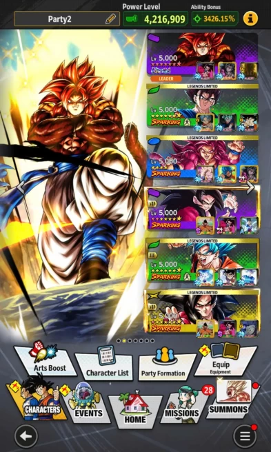 D690-IOS+Android-Nice Acc-4 UL(SS4 Gogeta Full Star+Majin Vegeta+Beast Gohan)+37 Legends+Vip Equipment+ Good Team Ready PVP+410 Millions Power